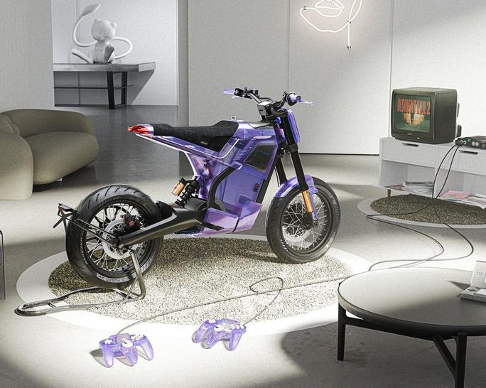 DAB Motors представила электрический мотоцикл с прозрачными кузовными деталями и игровой эстетикой